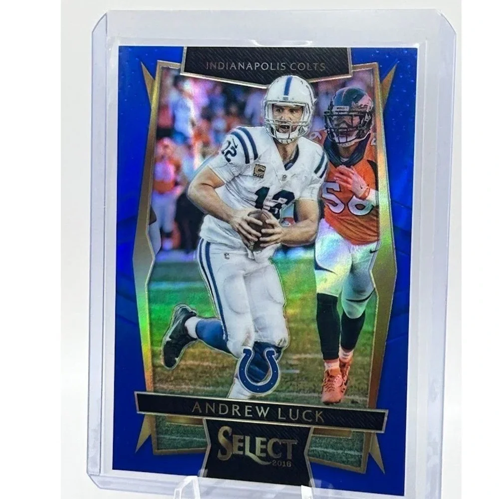 Andrew Luck Blue Prizm‎ Die-Cut 2016 Panini Select 76 NFL Indianapolis Colts